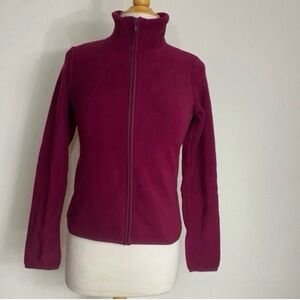 Uniqlo Women's Berry Soft Cozy Fleece Zip Jacket Size Small Outdoor Cabincore